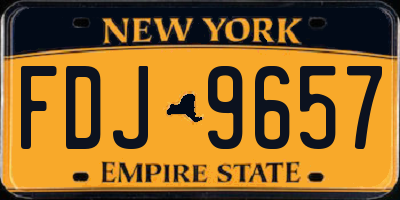 NY license plate FDJ9657