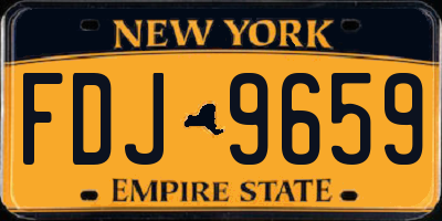 NY license plate FDJ9659