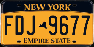 NY license plate FDJ9677