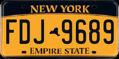 NY license plate FDJ9689