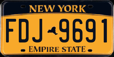 NY license plate FDJ9691