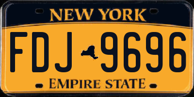 NY license plate FDJ9696