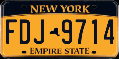NY license plate FDJ9714