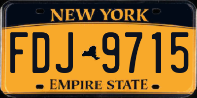 NY license plate FDJ9715