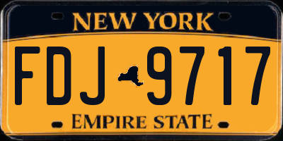 NY license plate FDJ9717