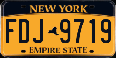 NY license plate FDJ9719