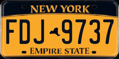 NY license plate FDJ9737