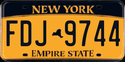 NY license plate FDJ9744
