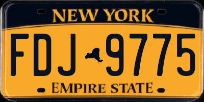 NY license plate FDJ9775