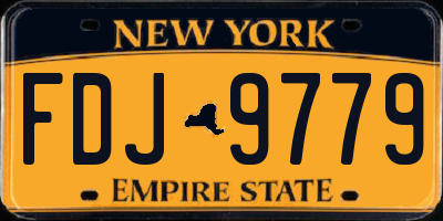 NY license plate FDJ9779