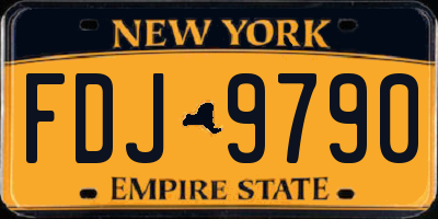 NY license plate FDJ9790