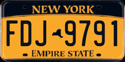 NY license plate FDJ9791
