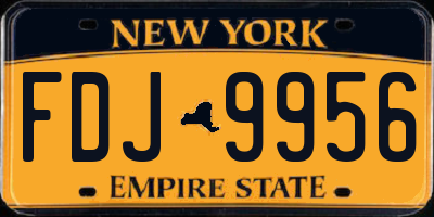 NY license plate FDJ9956