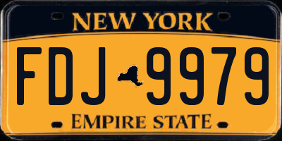 NY license plate FDJ9979