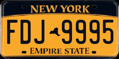 NY license plate FDJ9995