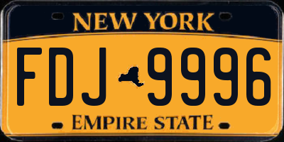 NY license plate FDJ9996