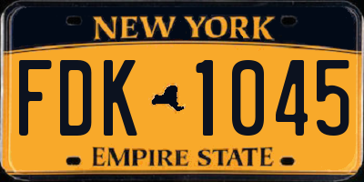 NY license plate FDK1045