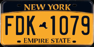 NY license plate FDK1079