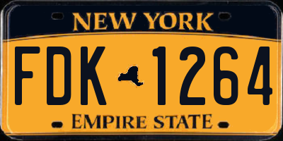 NY license plate FDK1264