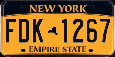 NY license plate FDK1267