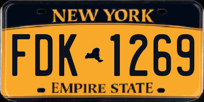 NY license plate FDK1269