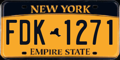 NY license plate FDK1271