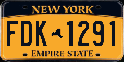 NY license plate FDK1291
