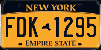 NY license plate FDK1295