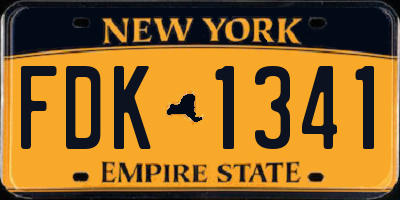 NY license plate FDK1341