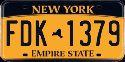 NY license plate FDK1379