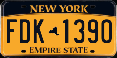 NY license plate FDK1390