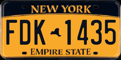 NY license plate FDK1435