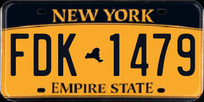 NY license plate FDK1479