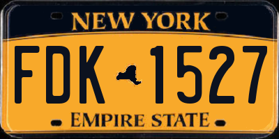 NY license plate FDK1527