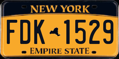 NY license plate FDK1529