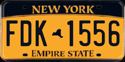 NY license plate FDK1556