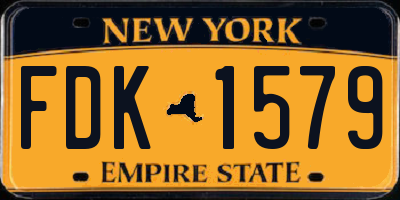 NY license plate FDK1579