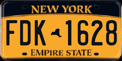 NY license plate FDK1628