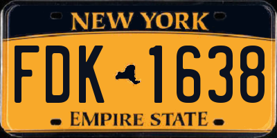 NY license plate FDK1638
