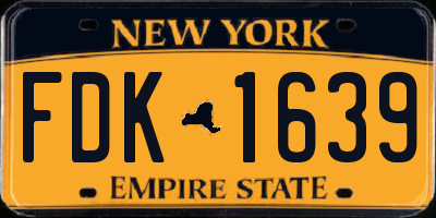NY license plate FDK1639