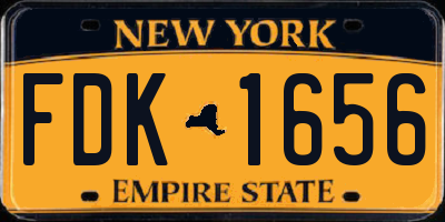 NY license plate FDK1656