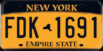 NY license plate FDK1691