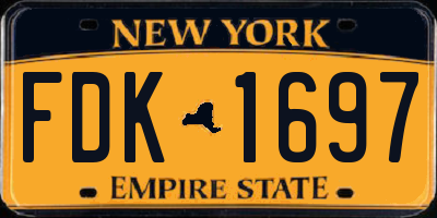 NY license plate FDK1697