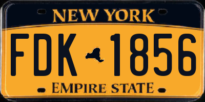 NY license plate FDK1856