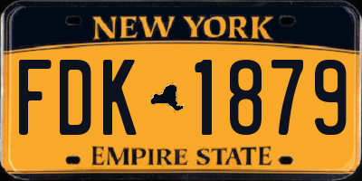 NY license plate FDK1879