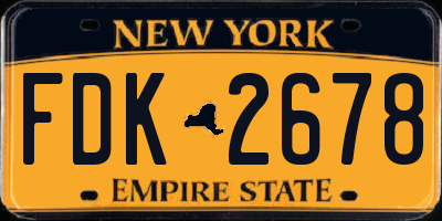NY license plate FDK2678