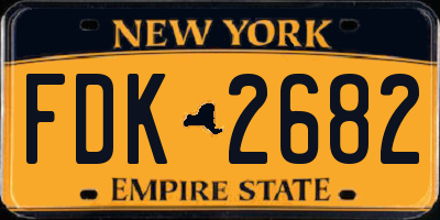NY license plate FDK2682