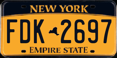 NY license plate FDK2697