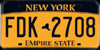 NY license plate FDK2708