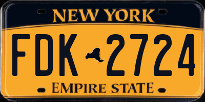 NY license plate FDK2724